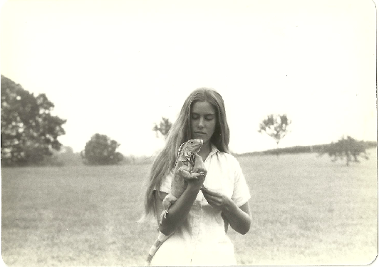 me at 16 with iguana